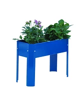 Simplie Fun Spacious 3-Tier Galvanized Steel Planter with Vibrant Colors