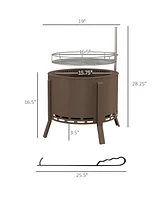 Streamdale Furniture Ultimate Smokeless Fire Pit & Grill Warmth, Ambiance, and Cooking Without Smoke