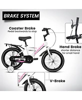 Streamdale Furniture Safe & Sturdy Kids Bike Excellent Braking, Non-Slip Pedals, Steel Frame