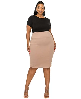 L I V D Plus Molly Pencil Skirt