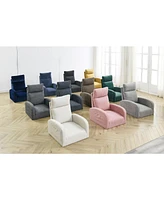 Simplie Fun 27.6" W Modern Accent High Backrest Living Room Lounge Arm Rocking Chair, Two Side Pocket