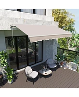 Simplie Fun Retractable Awning for Sun and Rain Protection