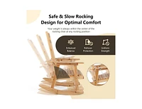 Slickblue Front Porch Rocking Chair and Foldable Table Set for Outdoors