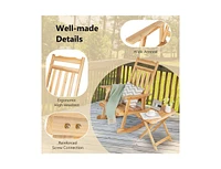 Slickblue Front Porch Rocking Chair and Foldable Table Set for Outdoors