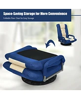 Costway 360-Degree Swivel Gaming Floor Chair with Foldable Adjustable