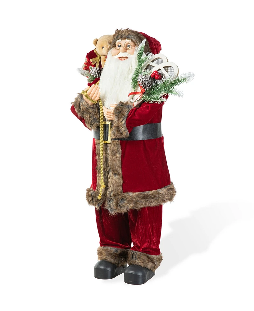 Glitzhome 35 H Oversized Christmas Traditional Santa Figurine