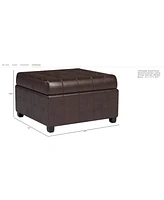 Streamdale Furniture Plush Upholstered Tufted Ottoman with Hidden Storage