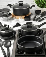 Basic Essentials 32-Pc. Nonstick Aluminum Cookware Set