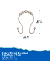 Kenney Beaded Roller Shower Curtain Double Hooks