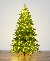 Nearly Natural 7.5ft. Pre-Lit Artificial California Spruce Christmas Tree with 1000 Color Changing Led Lights