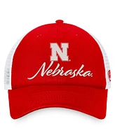 Top of the World Women's Scarlet/White Nebraska Huskers Charm Trucker Adjustable Hat