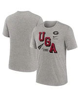 Nike Men's Heather Gray Georgia Bulldogs Blitz Roll Call Tri-Blend T-Shirt