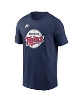 Nike Men's Navy Minnesota Twins Cooperstown Collection Team Logo T-Shirt