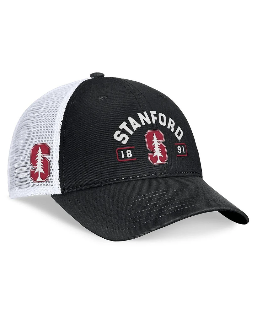 Top of the World Men's Black/White Stanford Cardinal Free Kick Trucker Adjustable Hat