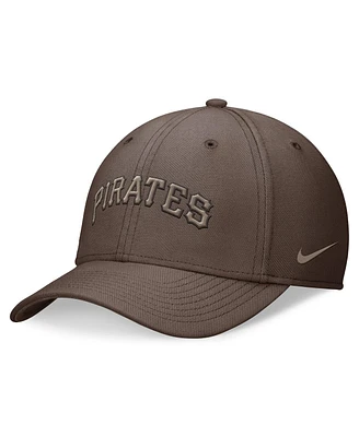 Nike Men's Brown Pittsburgh Pirates Statement Ironstone Performance SwooshFlex Hat