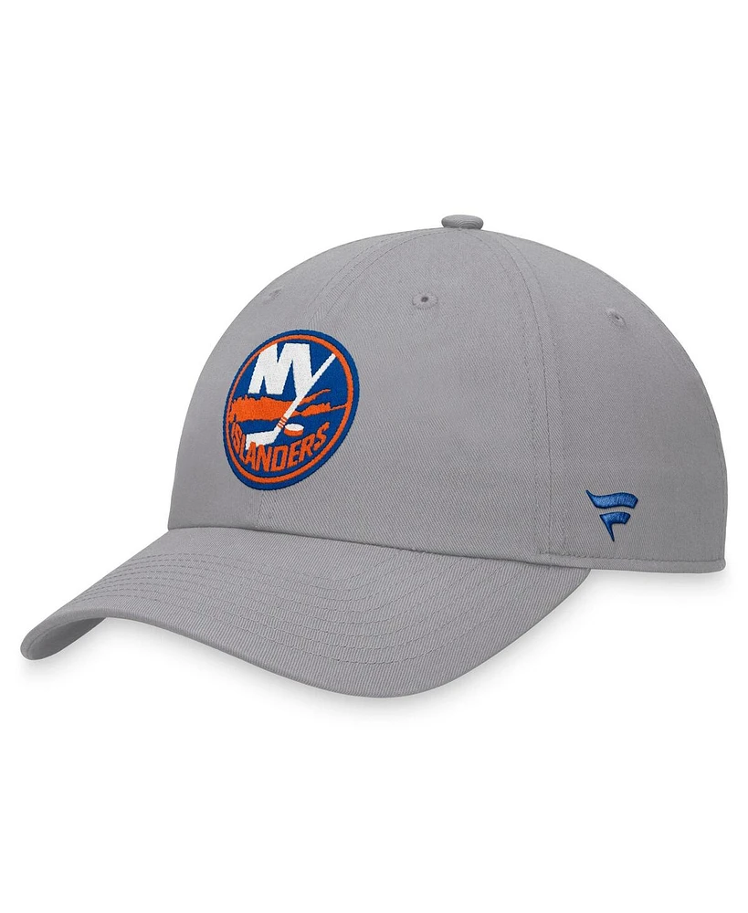 Fanatics Men's Gray New York Islanders Extra Time Adjustable Hat