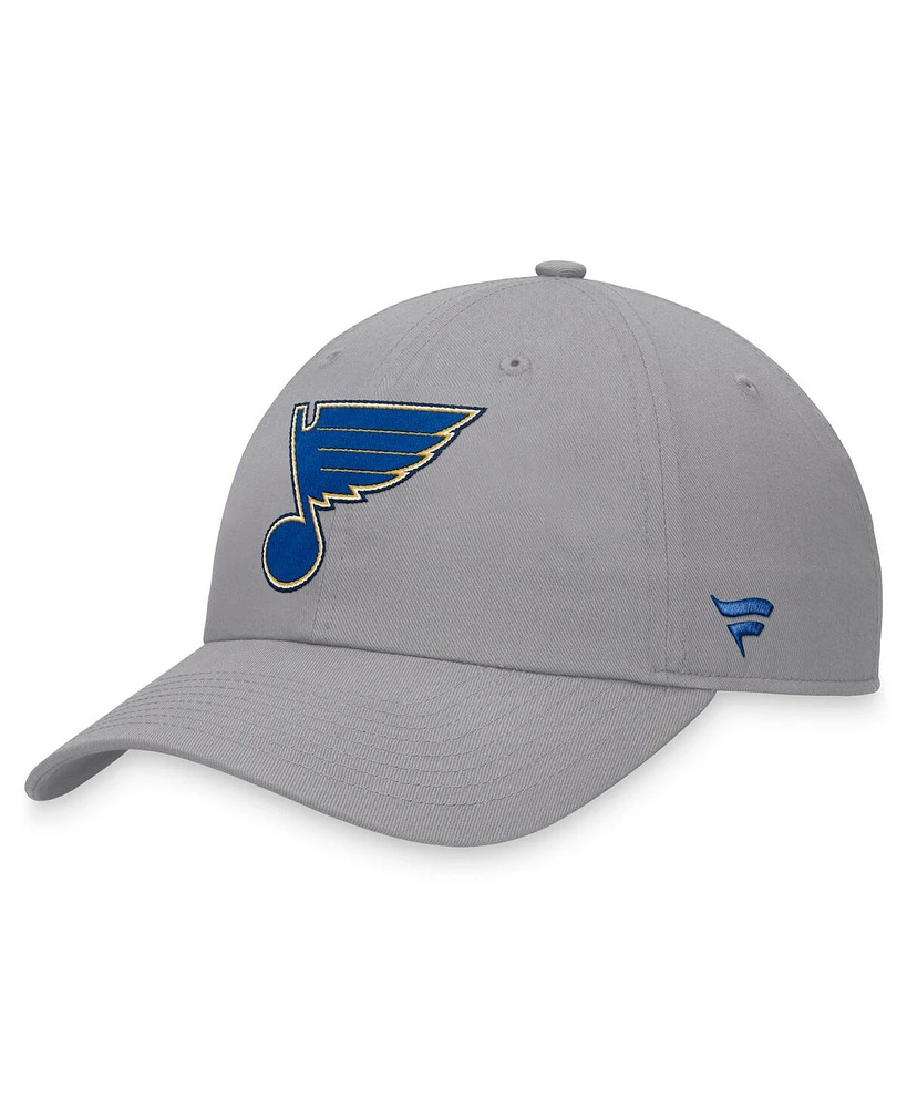 Fanatics Men's Gray St. Louis Blues Extra Time Adjustable Hat