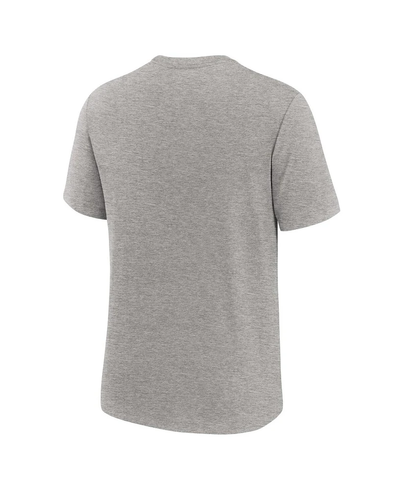 Nike Men's Heather Gray Ohio State Buckeyes Blitz Roll Call Tri-Blend T-Shirt