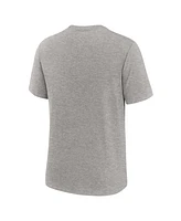 Nike Men's Heather Gray Lsu Tigers Blitz Evergreen Legacy Primary Tri-Blend T-Shirt