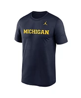 Jordan Men's Navy Michigan Wolverines Primetime Legend Wordmark T-Shirt