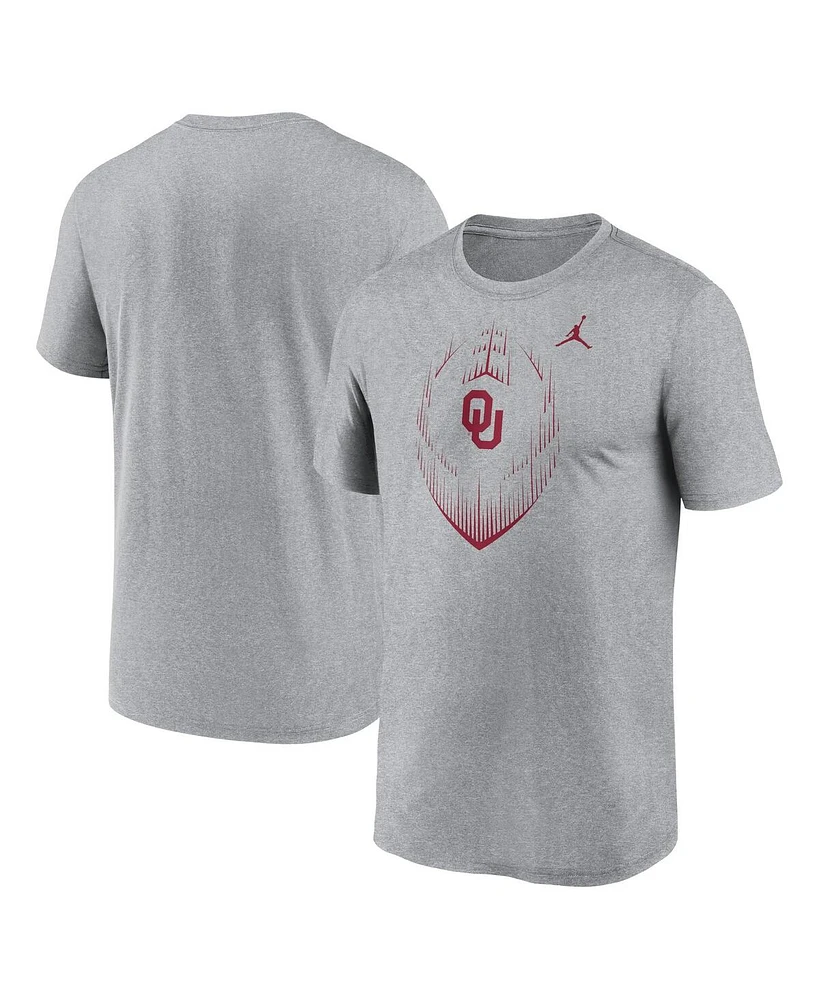 Jordan Men's Heather Gray Oklahoma Sooners Primetime Legend Icon Performance T-Shirt