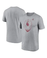 Jordan Men's Heather Gray Oklahoma Sooners Primetime Legend Icon Performance T-Shirt