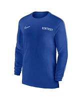 Nike Men's Kentucky Wildcats 2024 Sideline Coach Uv Performance Long Sleeve T-Shirt