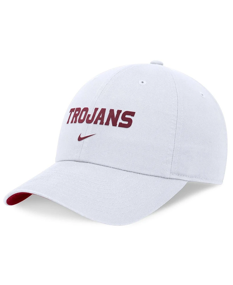 Nike Men's and Women's White Usc Trojans 2024 Sideline Club Adjustable Hat