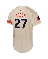 Nike Big Boy's and Girl's Mike Trout Cream Los Angeles Angels City Connect Limited Player Jersey