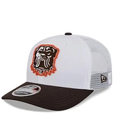 New Era Men's White/Brown Cleveland Browns 2024 Nfl Training Camp 9SEVENTY Trucker Hat