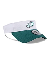 New Era Men's White/Midnight Green Philadelphia Eagles 2024 Nfl Training Camp Adjustable Visor