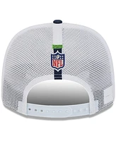 New Era Men's White/College Navy Seattle Seahawks 2024 Nfl Training Camp 9SEVENTY Trucker Hat