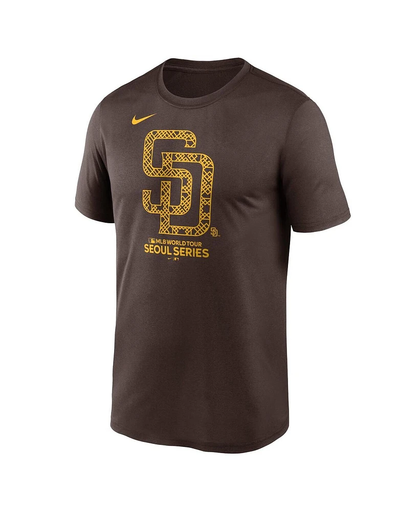 Nike Men's Brown San Diego Padres 2024 Mlb World Tour Seoul Series Legend Performance T-Shirt