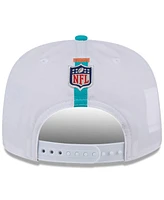 New Era Men's White/Aqua Miami Dolphins 2024 Nfl Training Camp Golfer Snapback Hat