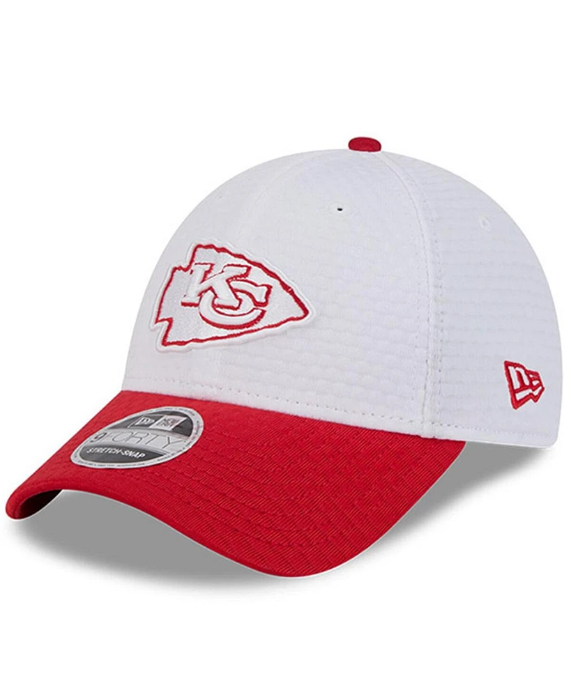 New Era Men's White/Red Kansas City Chiefs 2024 Nfl Training Camp 9FORTY Adjustable Hat