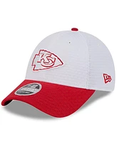 New Era Men's White/Red Kansas City Chiefs 2024 Nfl Training Camp 9FORTY Adjustable Hat