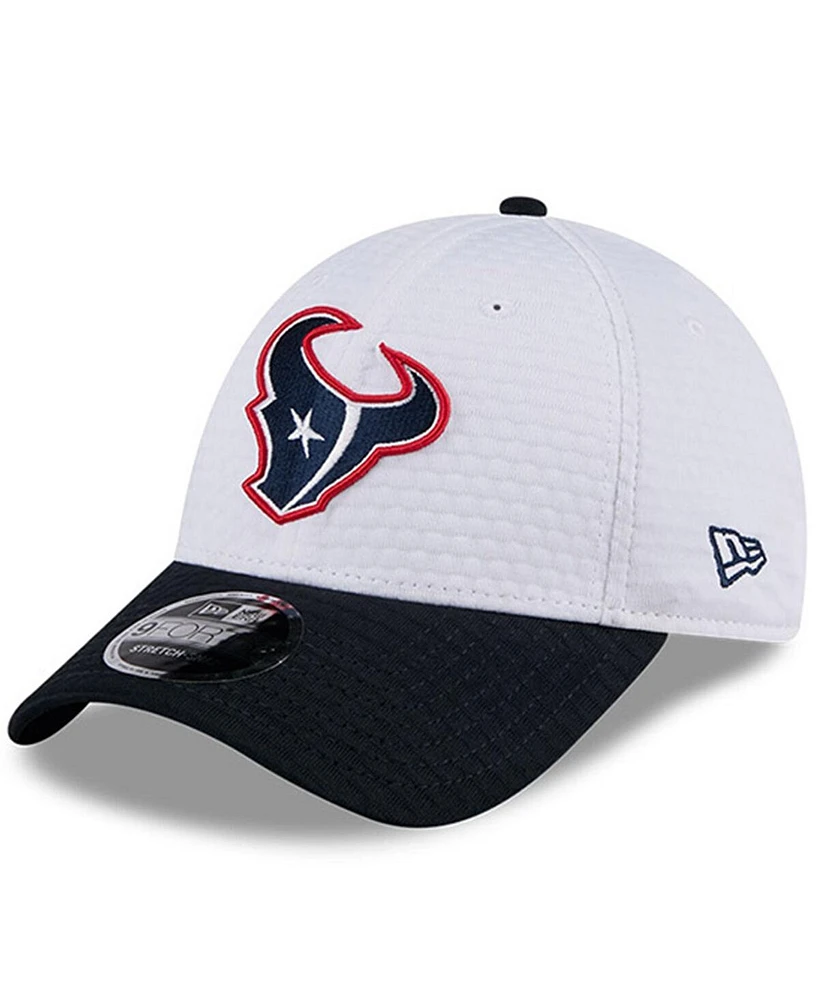 New Era Men's White/Navy Houston Texans 2024 Nfl Training Camp 9FORTY Adjustable Hat