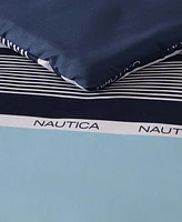 Closeout! Nautica Elliot Stripe 5 Piece Comforter Set, King