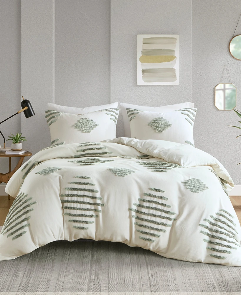 Ink+Ivy Tahli Tufted Chenille 3-Pc. Duvet Cover Set, King/California King