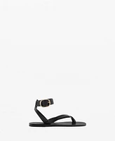 Mango Women's Leather Straps Sandals