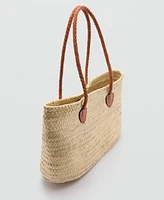 Mango Women's Double Strap Basket Bag