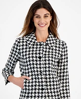 Le Suit Spread Collar Jacket & Pencil Skirt Suit, Regular Petite