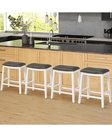 Slickblue 26 Inch Counter Height Bar Stool Set of 2 with Upholstered Seat