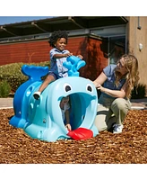 ECR4Kids Willow Climb-n-Crawl Whale, Head and Tail, Splish Splash/Royal Blue