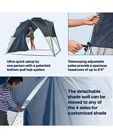 ECR4Kids Lightspeed Outdoors Tall Canopy with Shade Wall, Deep Navy