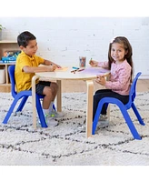 ECR4Kids SitRight Chair, Blue, 4-Pack