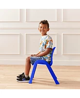 ECR4Kids SitRight Chair, Blue, 4-Pack