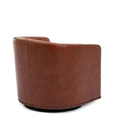 Trenton Swivel Arm Chair - Caramel