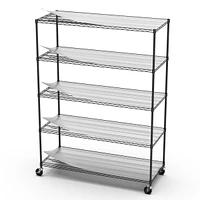 Heavy Duty Adjustable Storage Rack - 7500lbs - 82"x60"x24" - Black