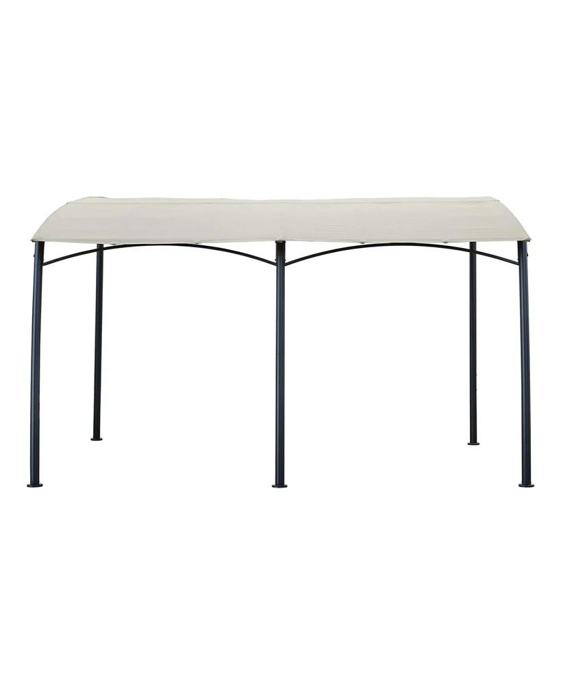 Mondawe 10x13 ft Steel Outdoor Pergola Gazebo Patio Canopy with Steel Stand